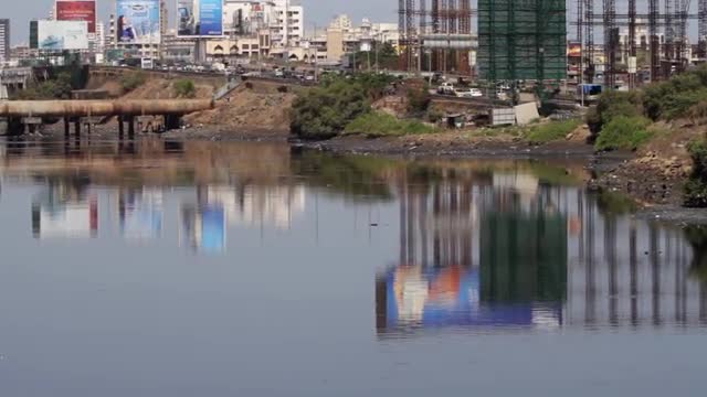Mumbai City Scape through Mithi River