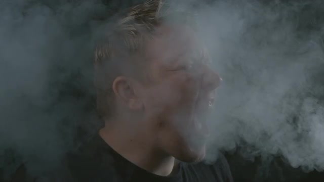 Man with face in smoke; shot on Phantom Flex 4K at 1000 fps