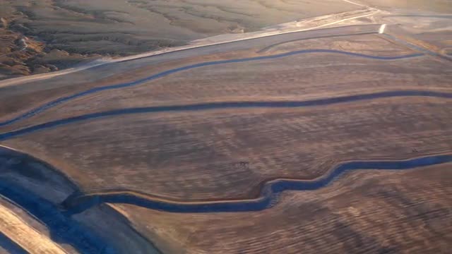Las Vegas, Nevada, USA - November 26, 2014: Aerial view of desert outside of Las Vegas