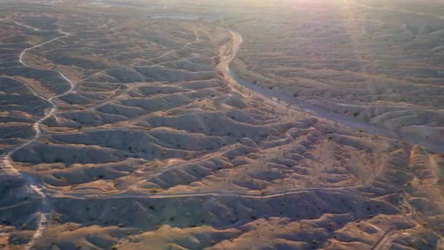 Las Vegas, Nevada, USA - November 26, 2014: Aerial view of desert outside of Las Vegas