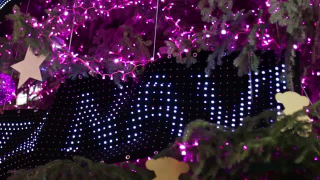 Christmas Pink Led Light Tree Detail