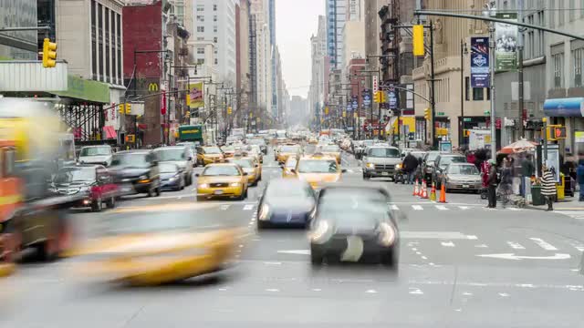 Traffic Near Columbus Circle in New York City