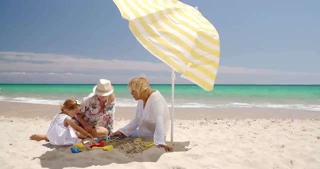 Family Having Great Time on The Beach
