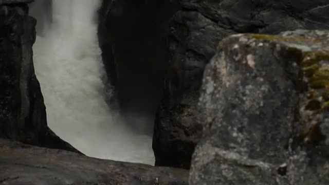 Canyon waterfall flowing - medium