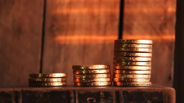 gold coins stack growing business 