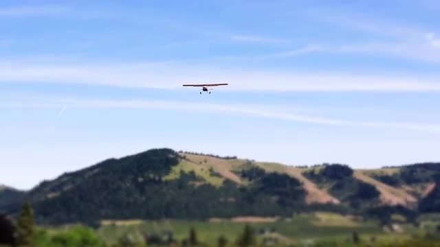 Airplane Landing Sequence Tilt Shift