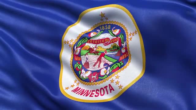 Minnesota state flag seamless loop