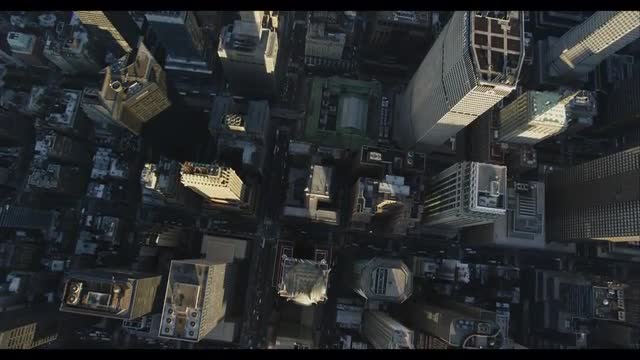 Straight down look on buildings, Chrysler