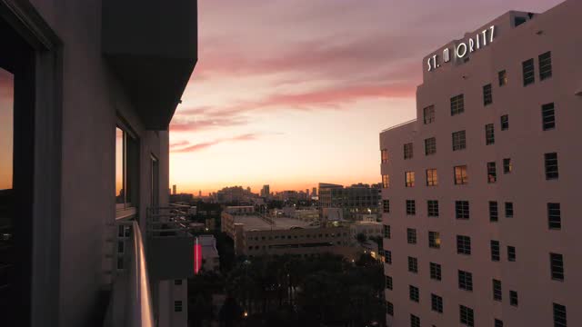 Sun Setting over Miami Timelapse