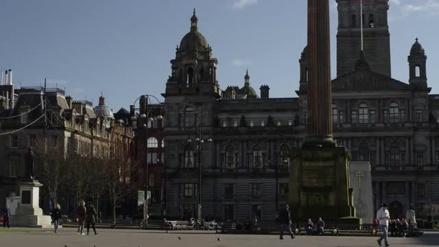 George Square in the centre of Glasgow, Scotland.