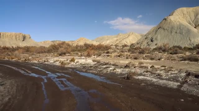 Offroad in Desierto De Tabernas with a Jeep Wrangler, Andalusia, Spain