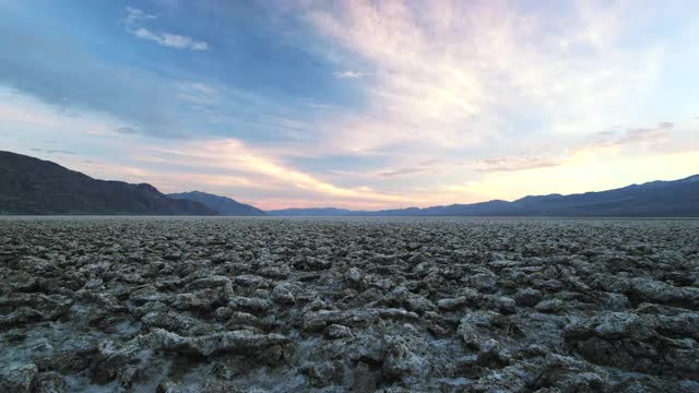 Devil's Golf Course Death Valley sunset