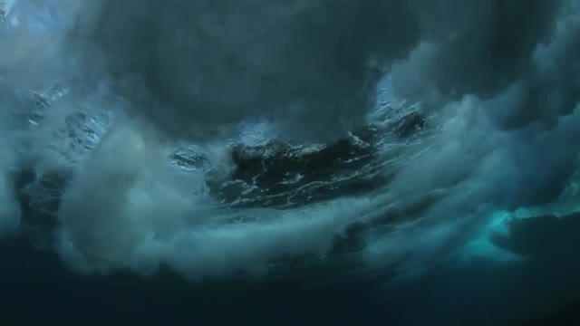 Slow Motion Underwater Ocean Wave