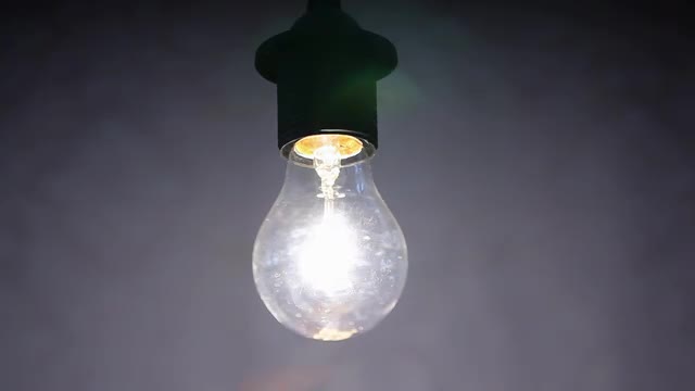 Switching on lightbulb