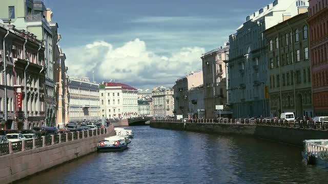 Moika River Quay in St. Petersburg, Russia