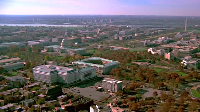 Wide Aerial Washington D.C.