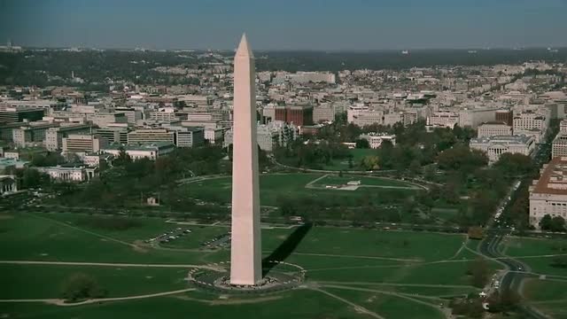 Aerial of Washington Monument