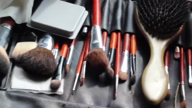 Makeup Kit. Brush, Comb, Eye Shadow.