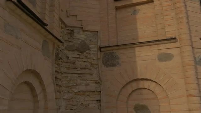 Plaster is Broken Away of a Brown Stoned Walls Holy Dormition Kiev-Pechersk Lavra Dormition Cathedra