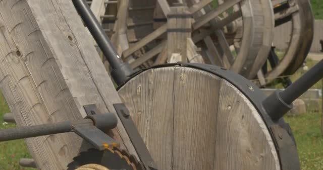 Winches of the Catapult, Closeup, Fortress Hill, Fortress Walls, Kievan Russ, 11 Century