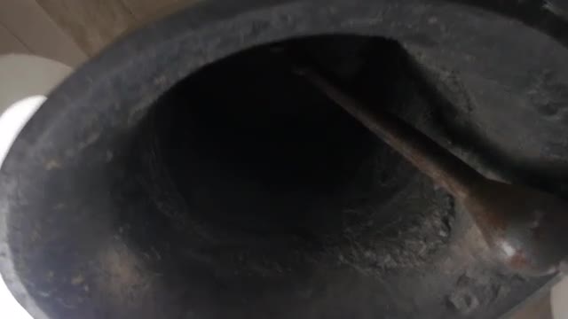 Bells at Bell Tower of St. Michael's Monastery Bells of Different Size Panorama of All Bells Gol