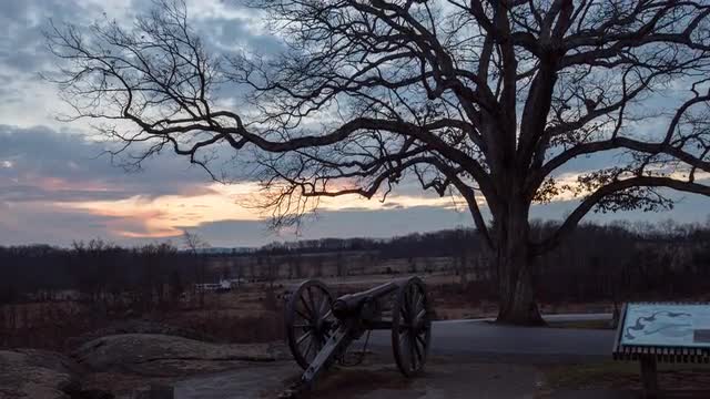 4K Sunset Battlefield Canon Timelapse