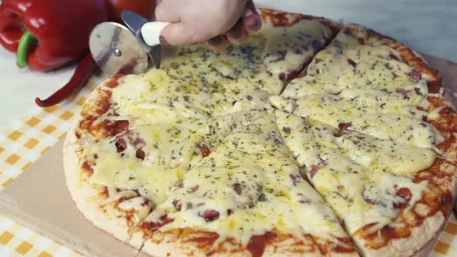 Pizza Cutting by Chef