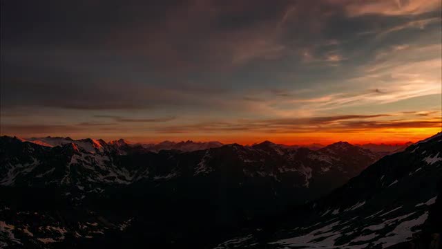 Sunset in the Swiss Alps - 4K