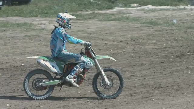 Motocross Riders Completed the Race Motocross. Finish. Motocross Competition