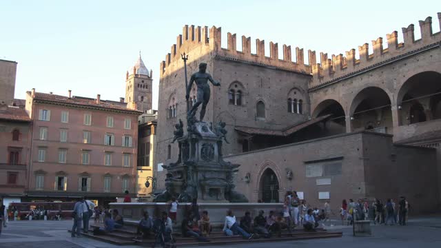 Shot of a statue in Bologna, Italy.