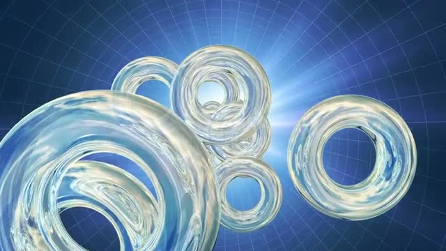 CG illustration of rolling rings
