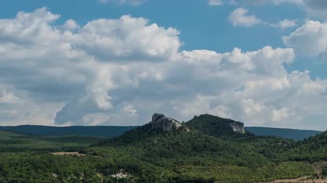 Clouds Over Mountains Nature Scene Timelapse