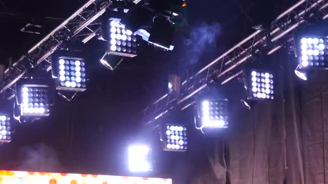 Bright Stage Lights Flashing