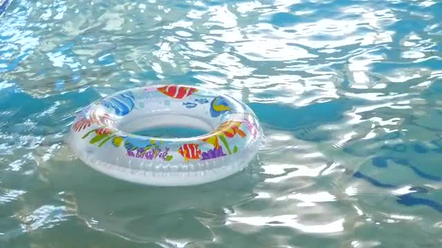 Circle Floating In The Pool 