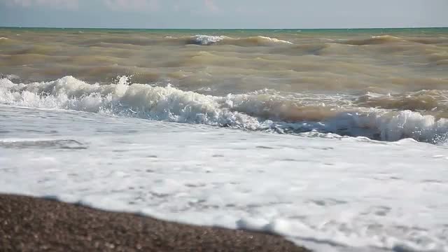 Waves on the beach.