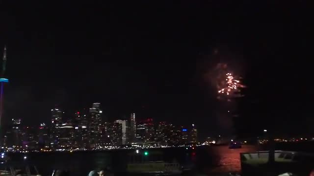 Canada Day Fireworks Harbourfront Toronto Canada 2016