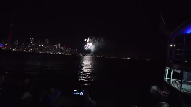 Canada Day Fireworks Harbourfront Toronto Canada 2016