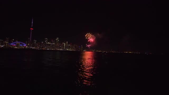 Canada Day Fireworks Harbourfront Toronto Canada 2016