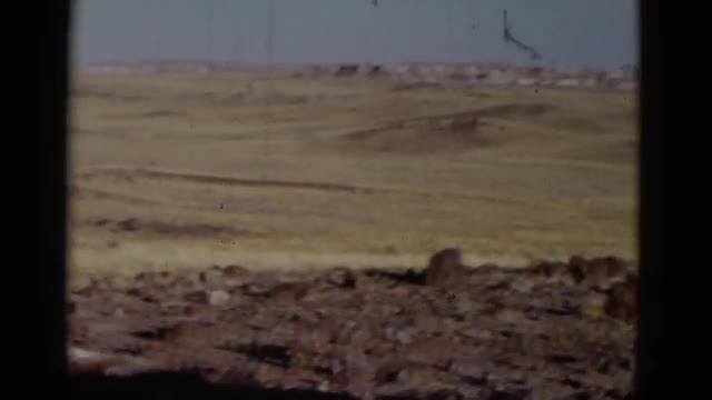 1952: women at brick building golden brown flowing hills of grain CALIFORNIA
