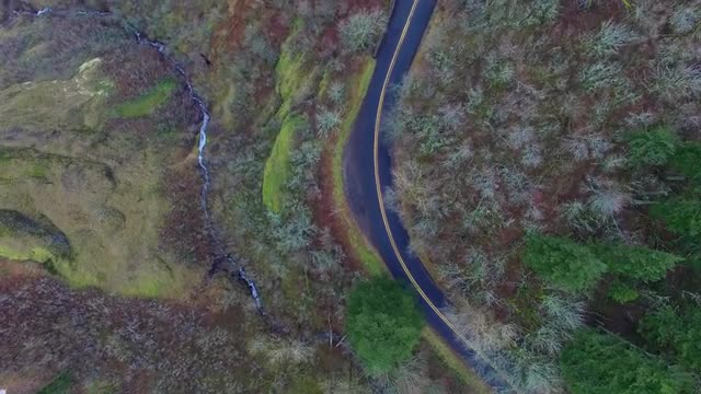 Aerial shot Vista House Oregon