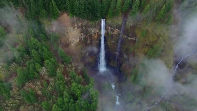 Aerial shot Vista House Oregon
