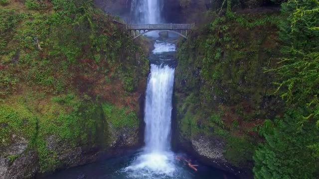 Aerial shot Vista House Oregon