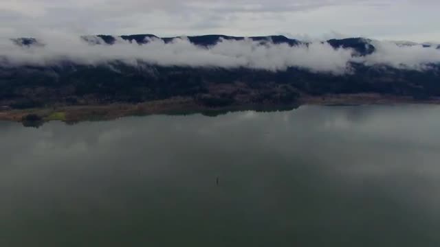 Aerial shot Vista House Oregon