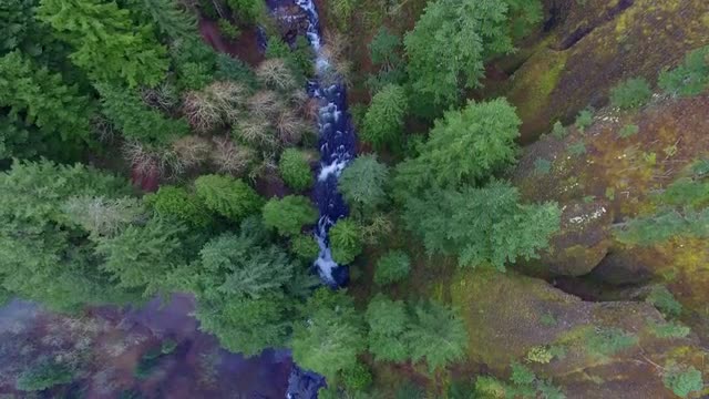 Aerial shot Vista House Oregon