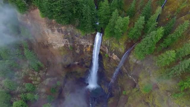 Aerial shot Vista House Oregon