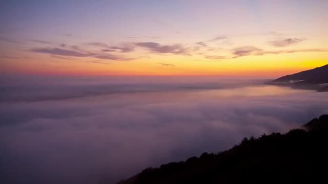 Big Sur Sunset over Maritime fog