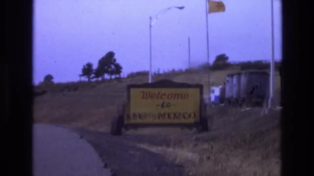 1973: new mexico entrance sign NEW MEXICO