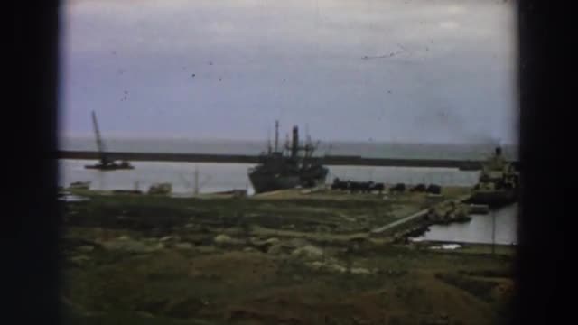 1958: industrial ships at a land dock ITALY