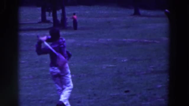 1961: man carefully swinging oversized golf club, nearly falls over RIDGEFIELD, NEW-JERSEY