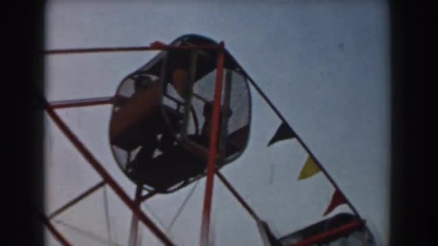 1961: rides at an amusement park go around. LOS ANGELES, CALIFORNIA